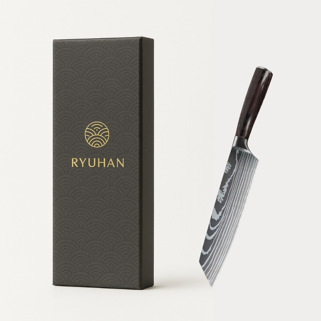 Couteau Kiritsuke - Effet Bois Sombre