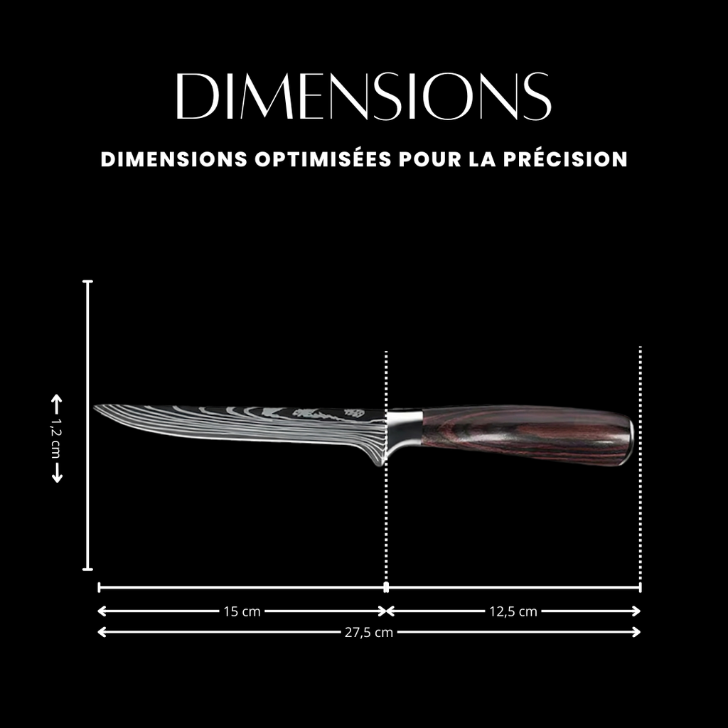 Couteau à désosser - Effet Bois Sombre