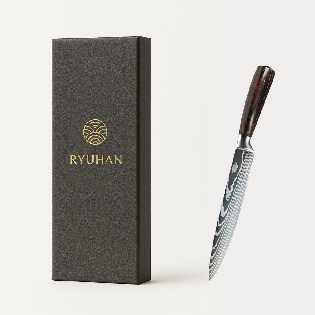 Couteau à trancher- Effet Bois Sombre