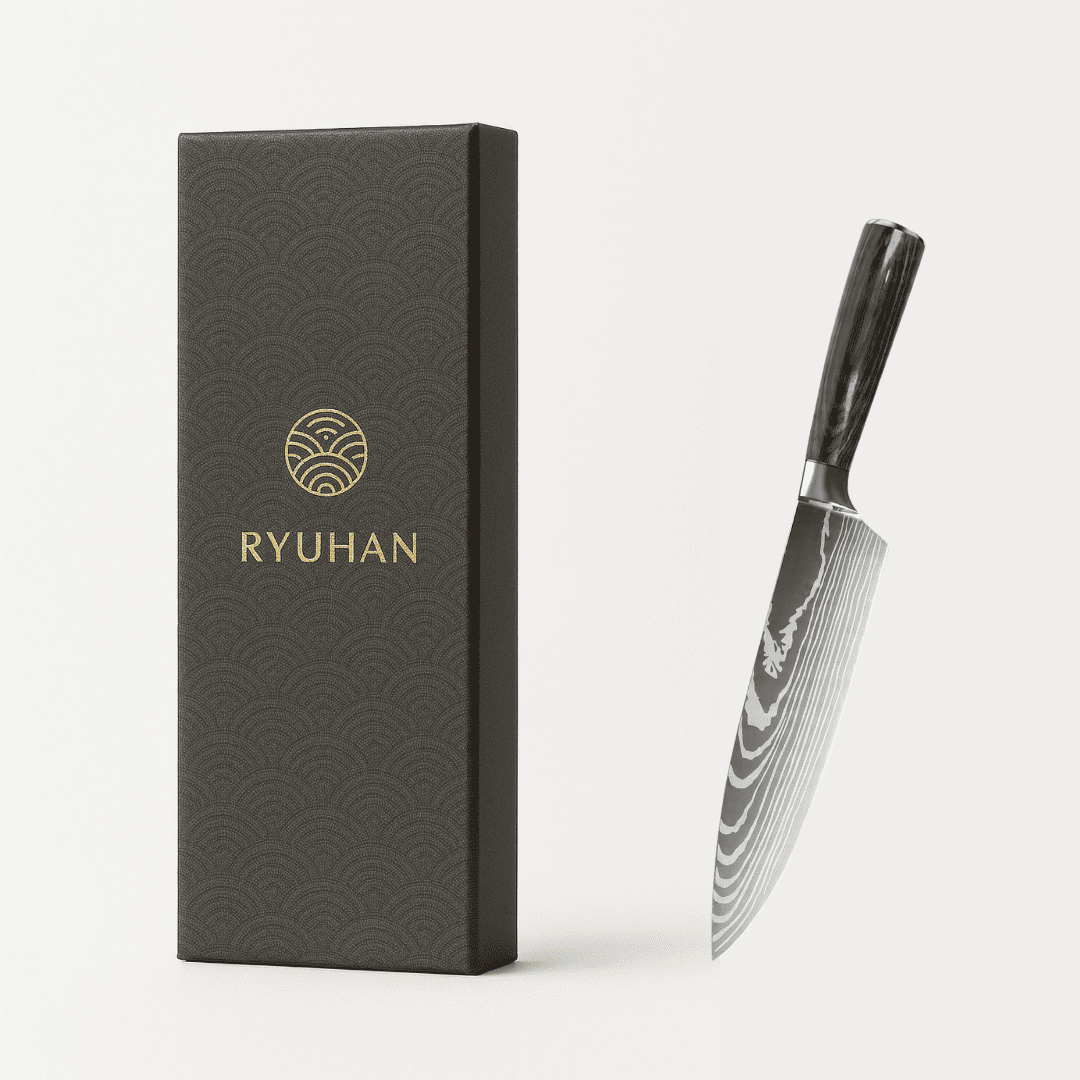 Couteau de chef - Effet Bois Sombre